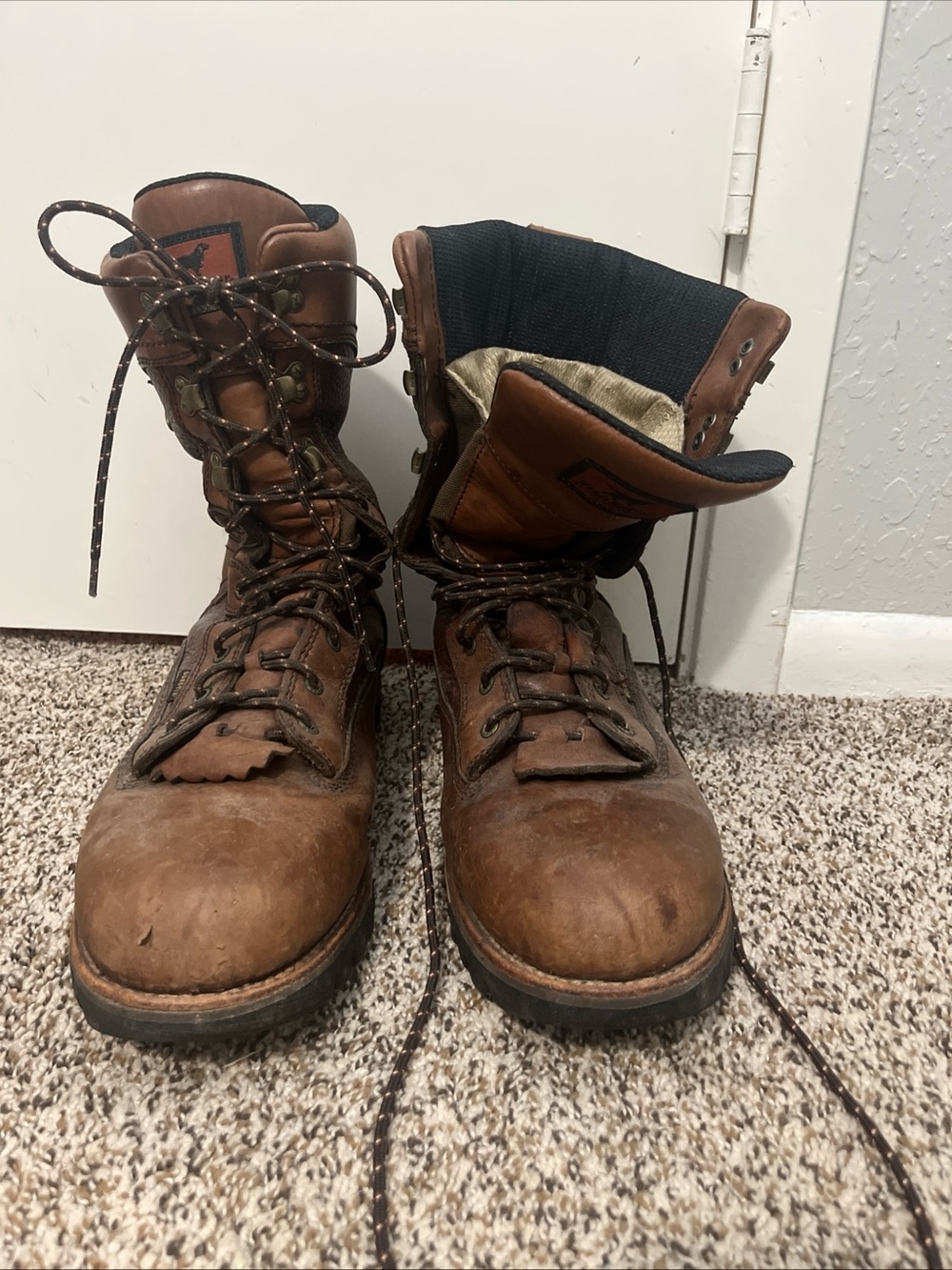 Irish Setter Brown Leather Lace-Up Work Boots steel toe